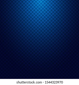 Grid lines pattern on dark blue background and texture with lighting effect. Studio room with light. Vector illustration