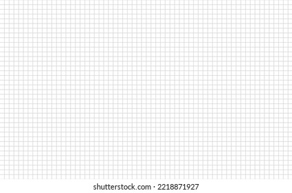 Grid lines vector sheet. Graph paper with black or grey pattern on white background