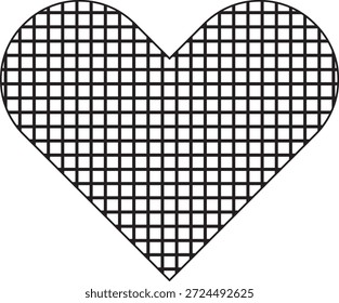 Gráfico Del Vector Del Árbol Del Corazón Del Amor De La Rejilla Para La Página Para Colorear Romántica Detallada Y El Diseño Del Regalo De San Valentín.	

