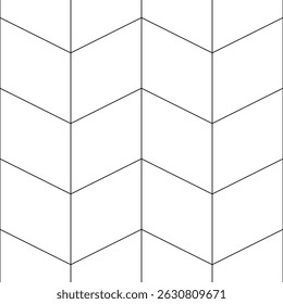 Grid made of beveled rectangles, seamless pattern. Editable stroke. Pattern under clipping mask, convenient for editing. Template for coloring, making patterns.