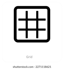 grid and menu icon concept