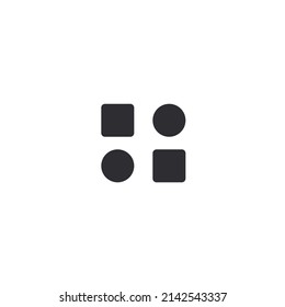 Grid menu icon vector design illustration