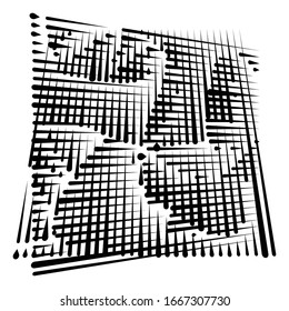 grid, mesh abstract geometric pattern. segmented intersect lines. crossing dynamic stripes texture. random dashed streaks lattice. abstract grating, trellis design