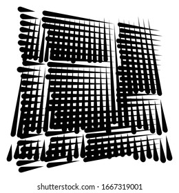 grid, mesh abstract geometric pattern. segmented intersect lines. crossing dynamic stripes texture. random dashed streaks lattice. abstract grating, trellis design