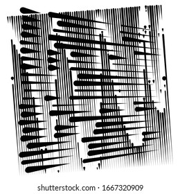 grid, mesh abstract geometric pattern. segmented intersect lines. crossing dynamic stripes texture. random dashed streaks lattice. abstract grating, trellis design