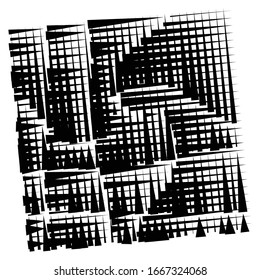 grid, mesh abstract geometric pattern. segmented intersect lines. crossing dynamic stripes texture. random dashed streaks lattice. abstract grating, trellis design