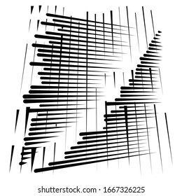 grid, mesh abstract geometric pattern. segmented intersect lines. crossing dynamic stripes texture. random dashed streaks lattice. abstract grating, trellis design