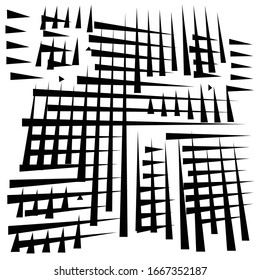 grid, mesh abstract geometric pattern. segmented intersect lines. crossing dynamic stripes texture. random dashed streaks lattice. abstract grating, trellis design