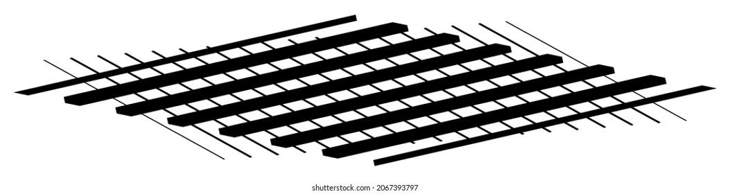 Grid, mesh of dynamic diagonal, oblique lines, stripes