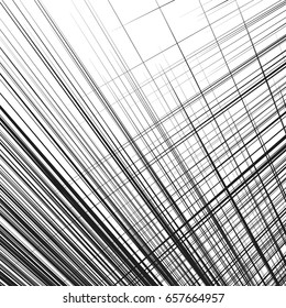 Grid, mesh of dynamic irregular lines. Abstract geometric trellis, grill texture