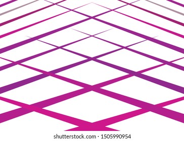 Grid, mesh with dynamic lines. Intersecting stripes. Irregular grating, lattice texture. Interlocking, criss-cross abstract geometric illustration