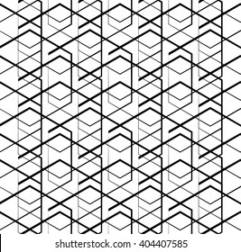 Grid, mesh geometric seamlessly repeatable pattern, monochrome background, texture