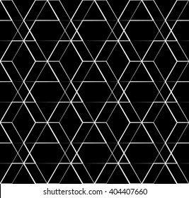 Grid, mesh geometric seamlessly repeatable pattern, monochrome background, texture