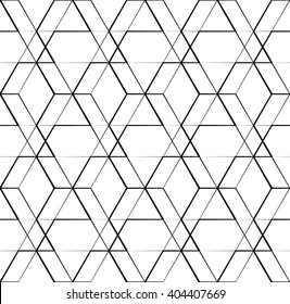 Grid, mesh geometric seamlessly repeatable pattern, monochrome background, texture