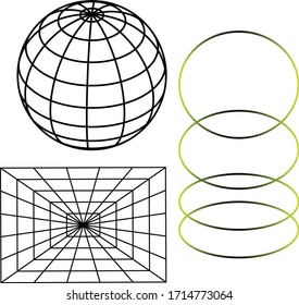 Gittergitter-Globe-Kreislauf-Ästhetik 3d