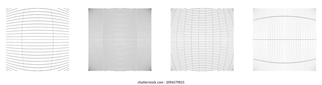 Grid, mesh, grating, trellis, wireframe with distortion, deformation effect. Warp, tweak distort grid