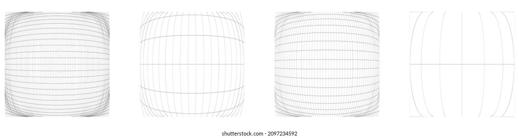 Grid, mesh, grating, trellis, wireframe with distortion, deformation effect. Warp, tweak distort grid