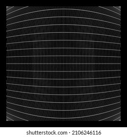Grid, mesh, grating, trellis, wireframe with distortion, deformation effect. Warp, tweak distort grid