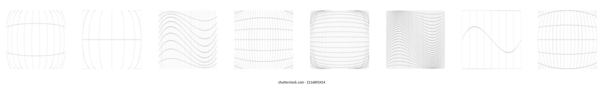 Grid, mesh, grating, trellis, wireframe with distortion, deformation effect. Warp, tweak distort grid