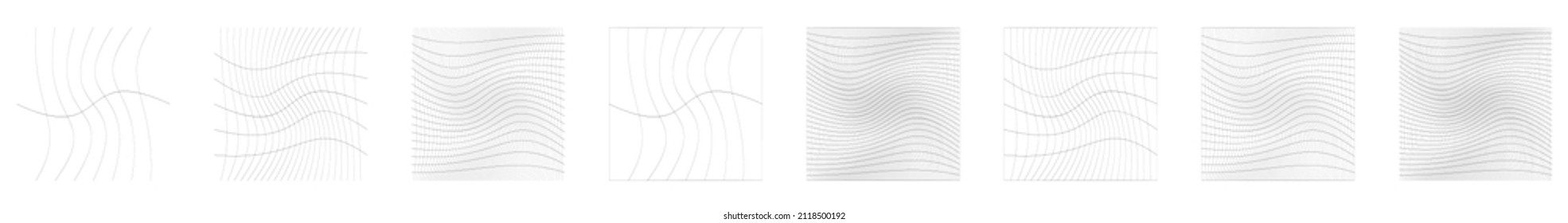 Grid, mesh, grating, trellis, wireframe with distortion, deformation effect. Warp, tweak distort grid