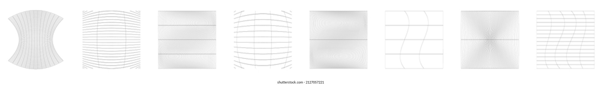 Gitter, Gitter, Gitter, Gitter, Trellis, Wireframe mit Verzerrung, Verformungseffekt. Warp, schwaches Verzerrungsgitter