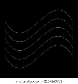 Gitter, Gitter, Gitter, Gitter, Trellis, Wireframe mit Verzerrung, Verformungseffekt. Warp, schwaches Verzerrungsgitter