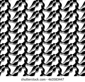 Grid, mesh with interlacing lines. Repeatable geometric pattern.