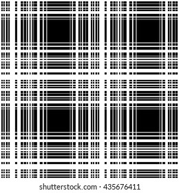 Grid, mesh of intersecting lines. Abstract monochrome background, seamlessly repeatable pattern. Irregular, random lines pattern.