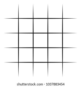 Grid, mesh, intersecting lines isolated on white