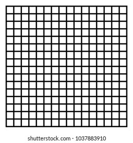 Grid, mesh, intersecting lines isolated on white