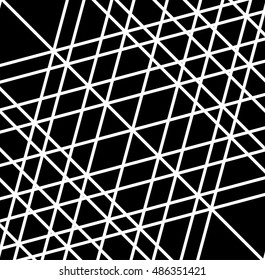 grid, mesh of irregular random lines. artistic geometric image. black and white abstract illustration