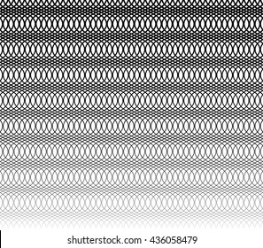 Grid, mesh monochrome abstract repeatable pattern with intersecting irregular wavy, zigzag lines (seamlessly repeatable horizontally)