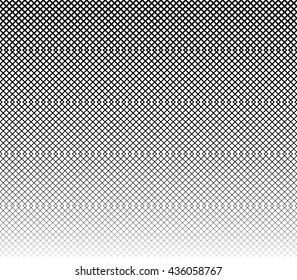 Grid, mesh monochrome abstract repeatable pattern with intersecting irregular wavy, zigzag lines (seamlessly repeatable horizontally)