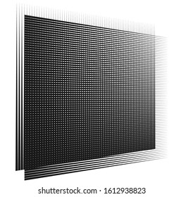 Grid, mesh pattern. Cellular, reticulated grate, lattice. Array of bisect, overlap lines. Intersect straight, parallel stripes. geometric black and white, monochrome design element
