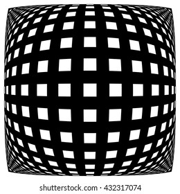 Grid, mesh pattern element w/ distortion