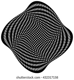 Grid, mesh pattern element w/ distortion