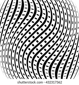 Grid, mesh pattern element w/ distortion