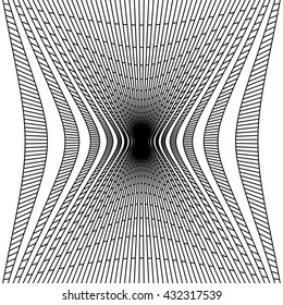 Grid, mesh pattern element w/ distortion
