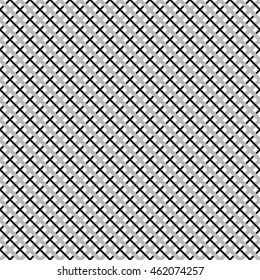 Grid, mesh pattern with interlacing lines. Cross, X pattern. Seamlessly repeatable.