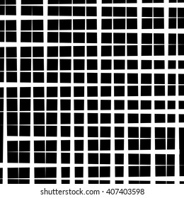 Grid mesh pattern - Irregular intersecting straight lines. monochrome abstract geometric illustration