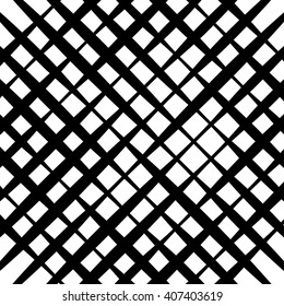 Grid mesh pattern - Irregular intersecting straight lines. monochrome abstract geometric illustration