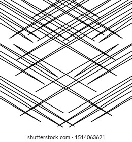 Grid, mesh pattern, texture with dynamic, irregular lines. Intersecting stripes matrix, grating. Irregular trellis, lattice background