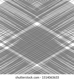 Grid, mesh pattern, texture with dynamic, irregular lines. Intersecting stripes matrix, grating. Irregular trellis, lattice background