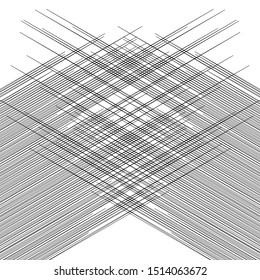 Grid, mesh pattern, texture with dynamic, irregular lines. Intersecting stripes matrix, grating. Irregular trellis, lattice background