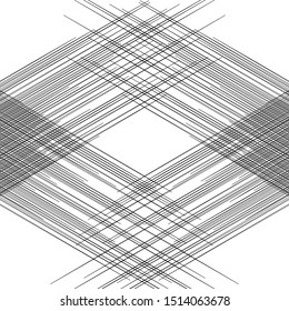 Grid, mesh pattern, texture with dynamic, irregular lines. Intersecting stripes matrix, grating. Irregular trellis, lattice background