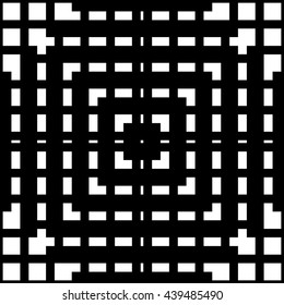 Grid, mesh seamless geometric pattern. Monochrome texture. Vector illustration