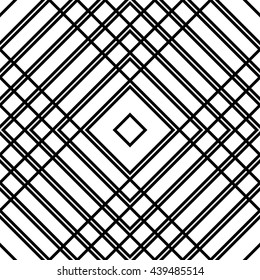 Grid, mesh seamless geometric pattern. Monochrome texture. Vector illustration