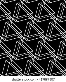 Grid, mesh seamless monochrome pattern. Intersecting lines.