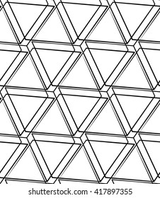 Grid, mesh seamless monochrome pattern. Intersecting lines.