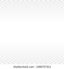 Grid, mesh vanishing. Abstract field element. Cyberspace concept